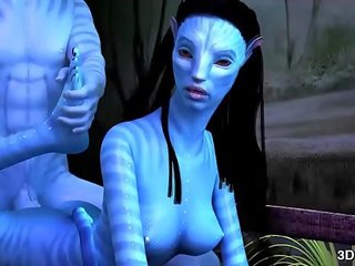 Avatar enchantress anal kacau oleh besar biru batang